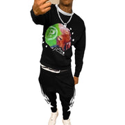 Men's Casual Fashion Round Neck Sweater Sport Pants Suit